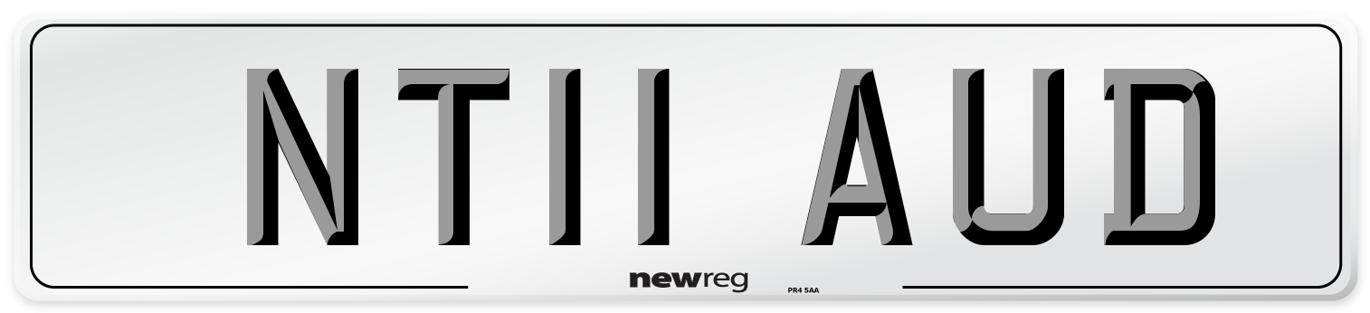 NT11 AUD Number Plate from New Reg